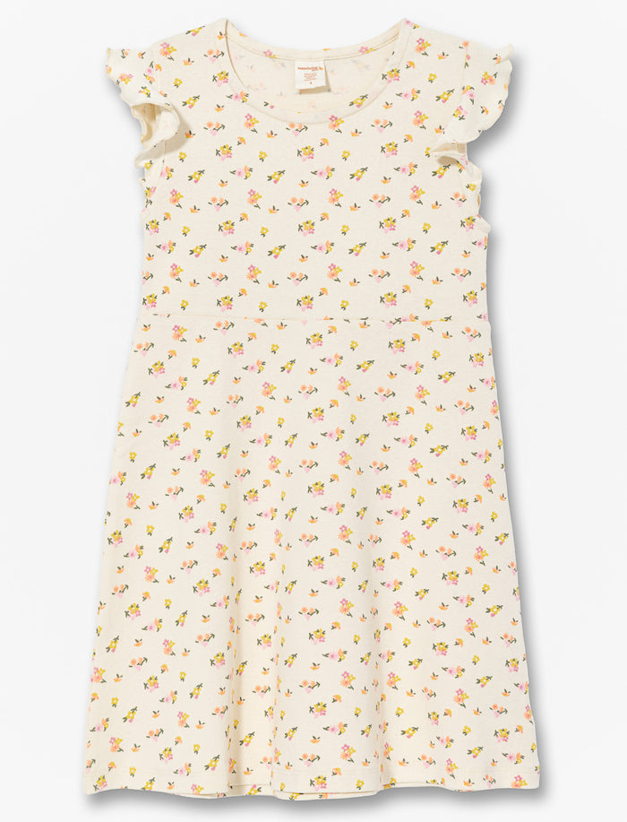 Robe imprimée à col rond - petite fille
