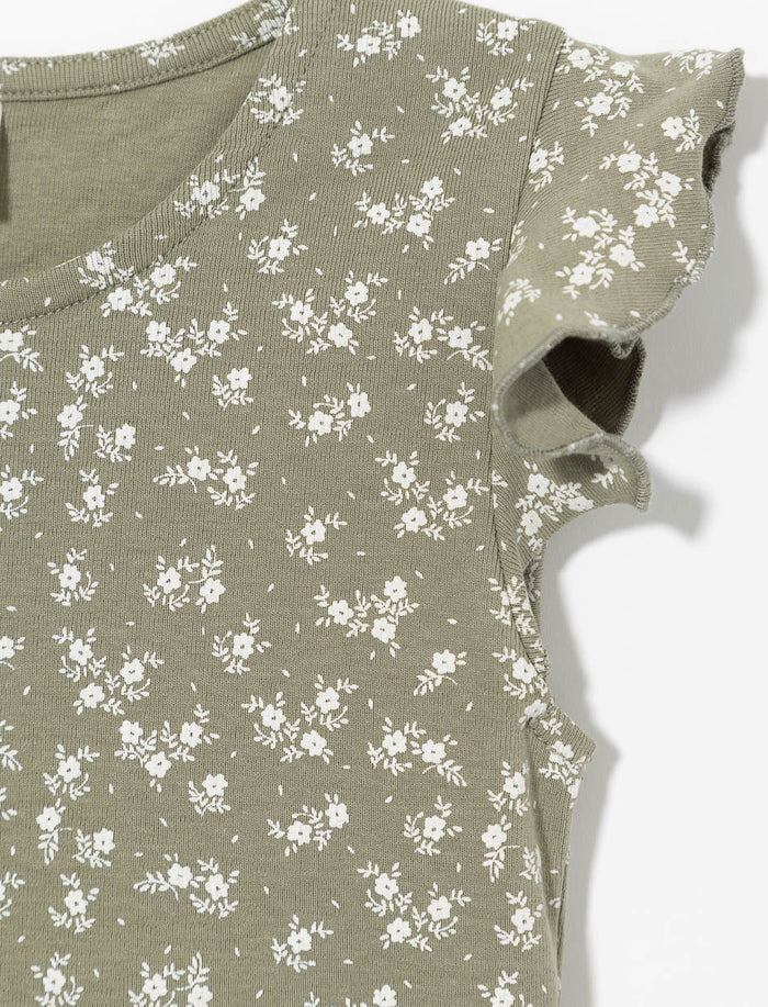 Robe imprimée à col rond - petite fille