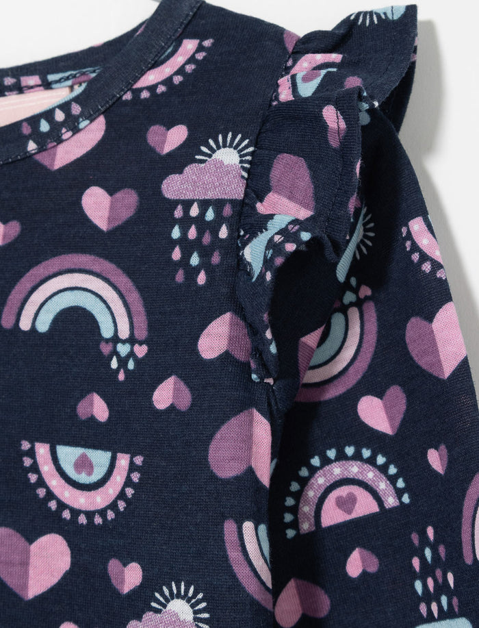 Robe imprimée à volants - bébé fille