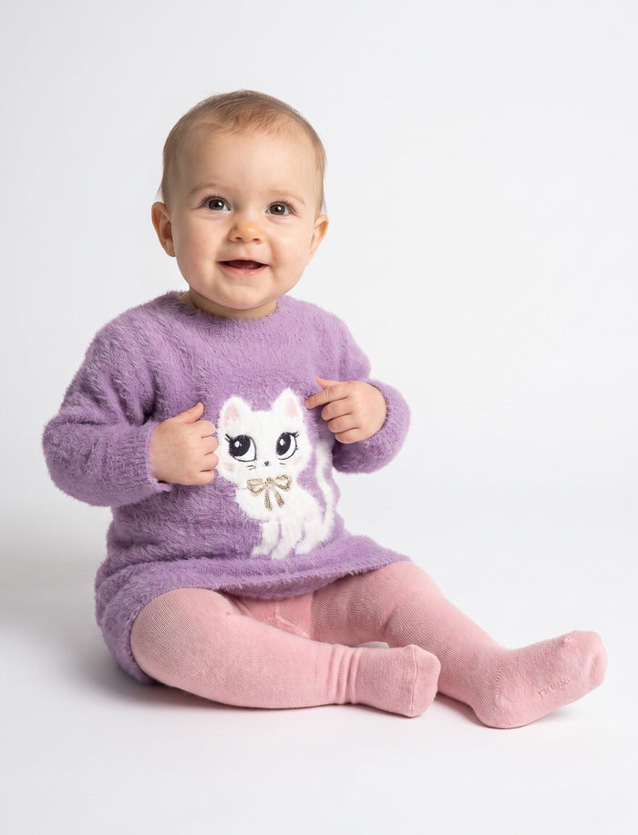 Robe imprimée avec collant pour bébé fille