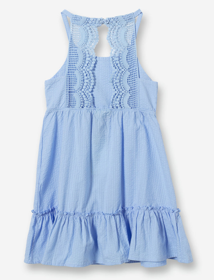 Robe plissée avec dentelle