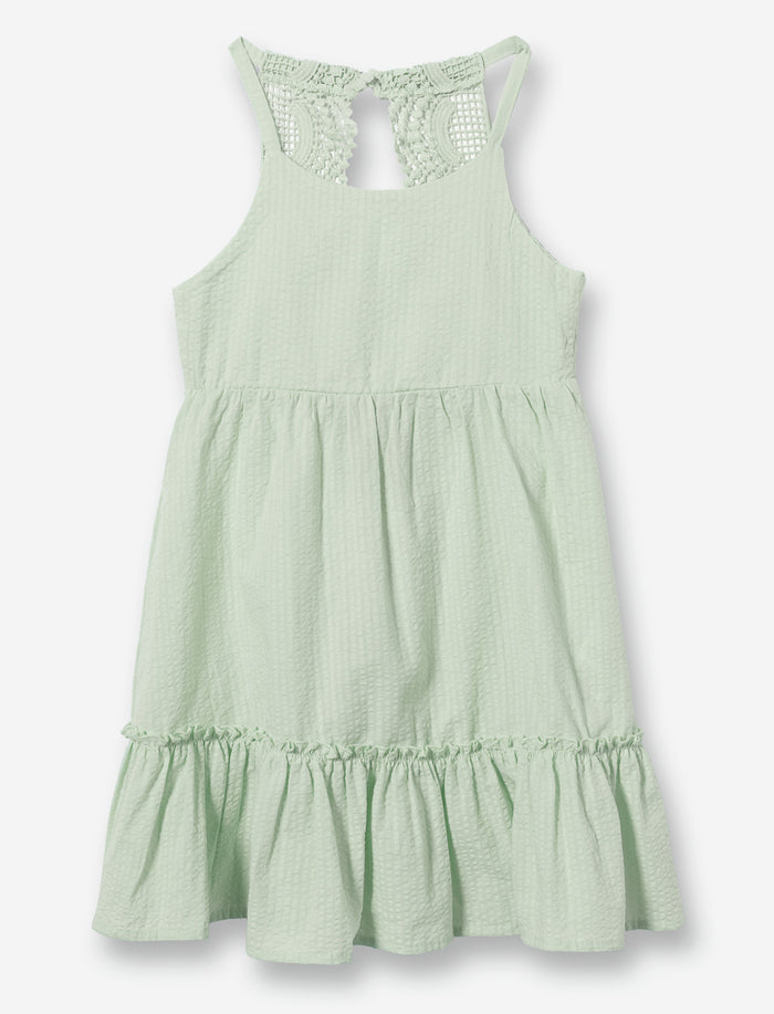 Robe plissée avec dentelle