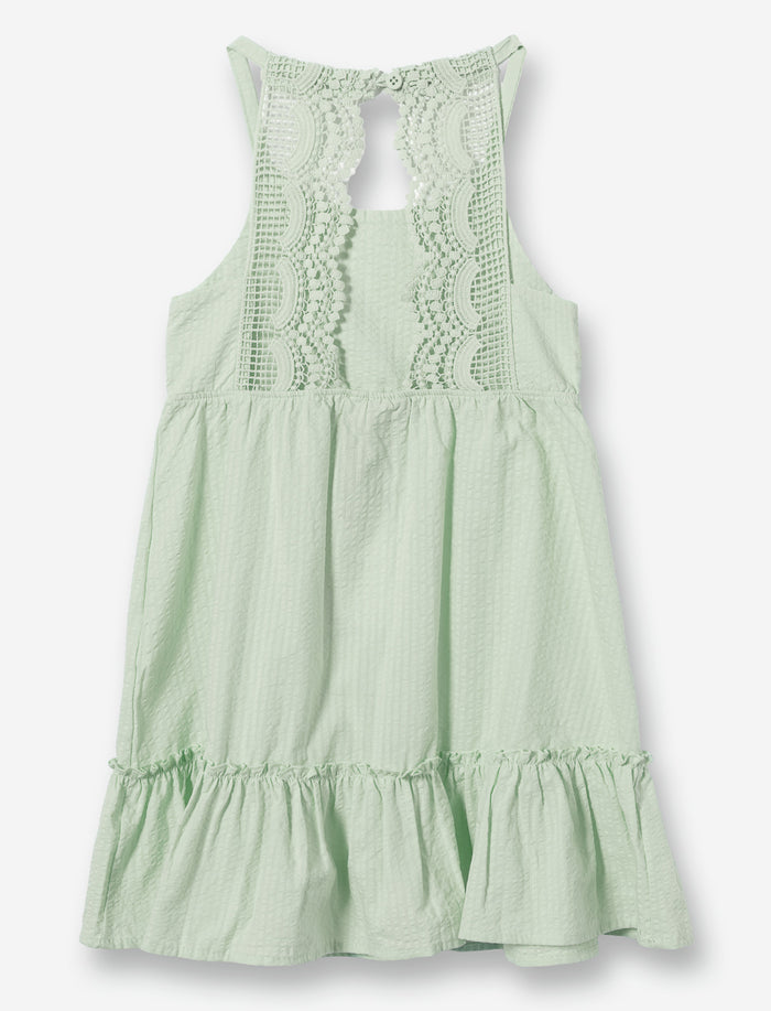 Robe plissée avec dentelle