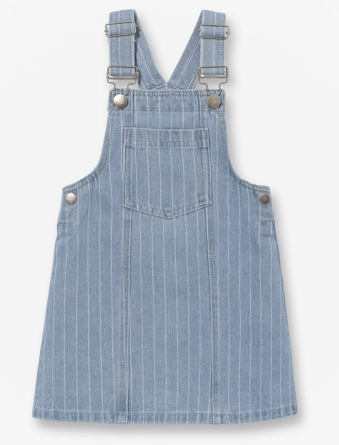 Robe-salopette à rayures - petite fille