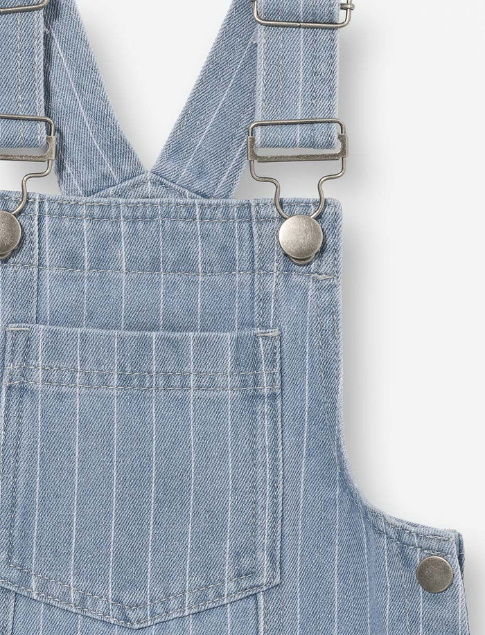Robe-salopette à rayures - petite fille