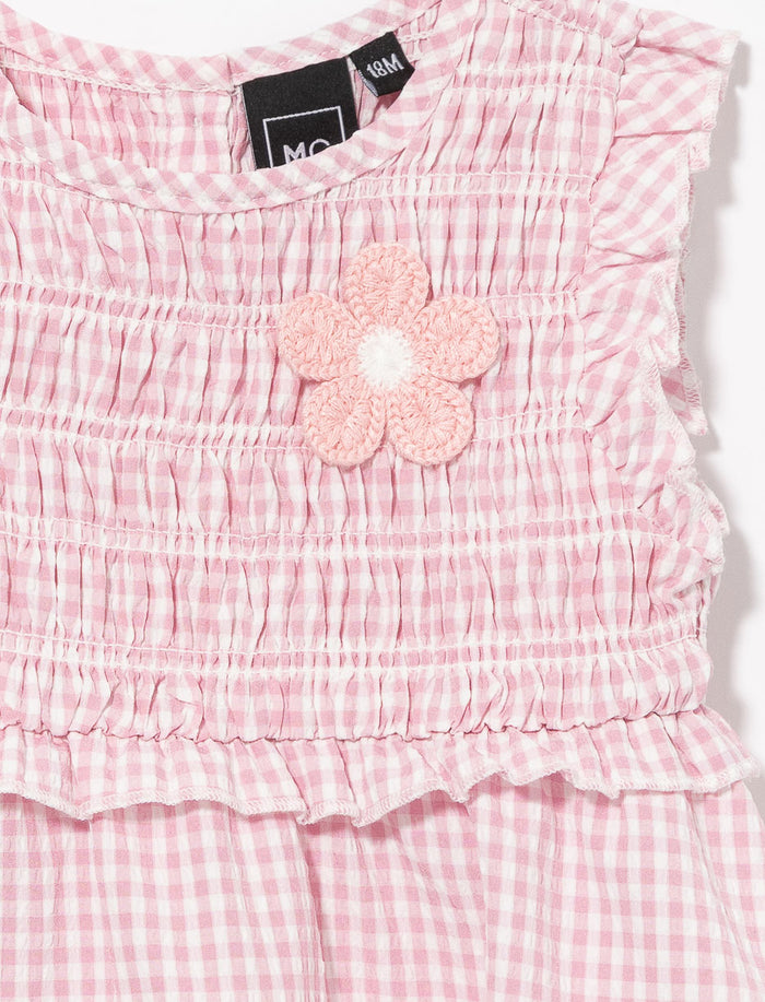 Robe sans manches à col rond - bébé fille