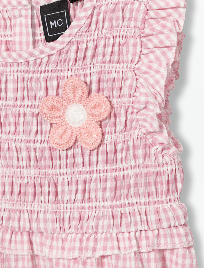 Robe sans manches à col rond - petite fille