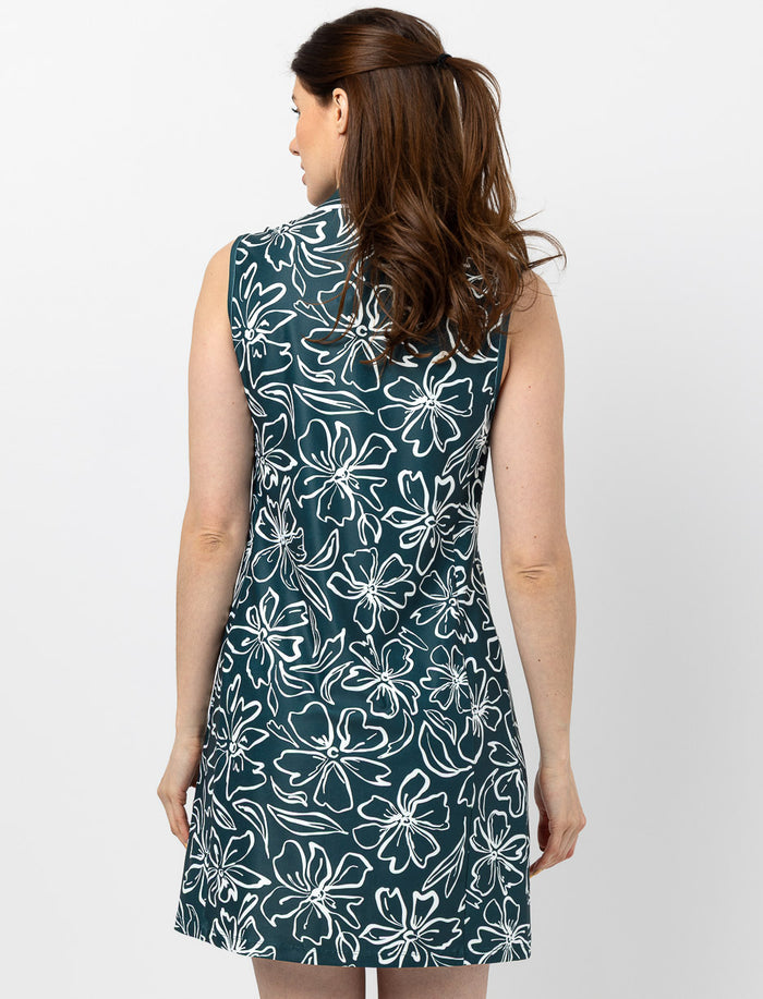 Robe sans manches avec col polo