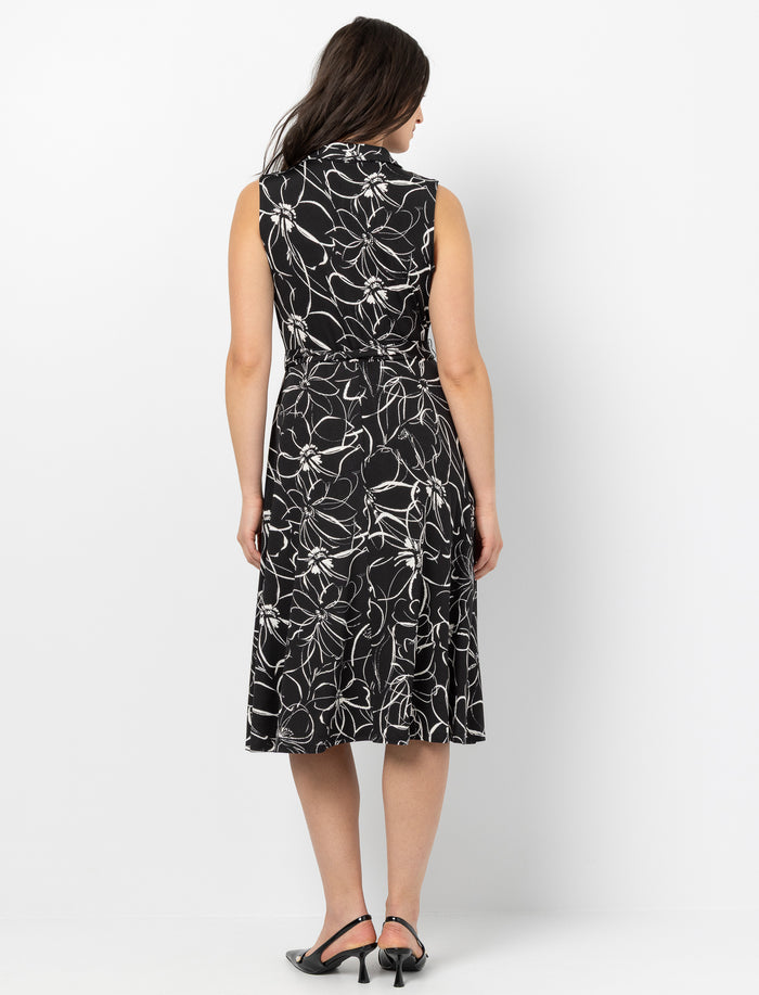 Robe sans manches col chemisier