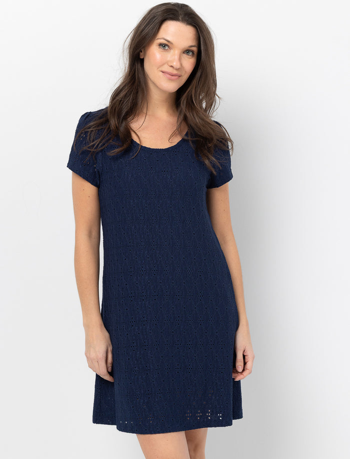Robe unie ajourée