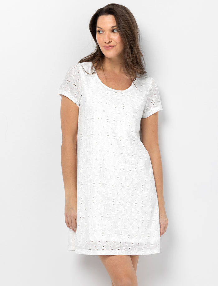 Robe unie ajourée