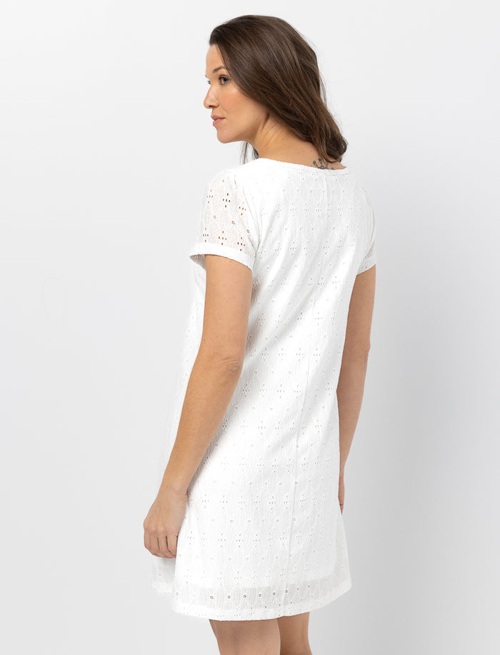 Robe unie ajourée
