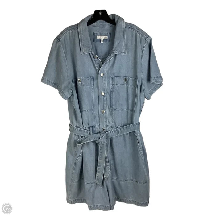 Romper By Loft In Blue Denim, Size: 16