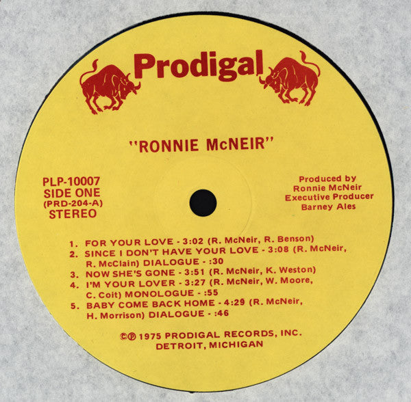 Ronnie McNeir - Ronnie McNeir (LP) [US] 1st (Very Good Plus (VG+))