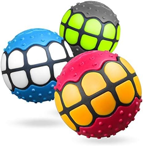Rubber Funny Ball Gifts for Large Medium Dogs (Variety Pack) Toys Pet Clever