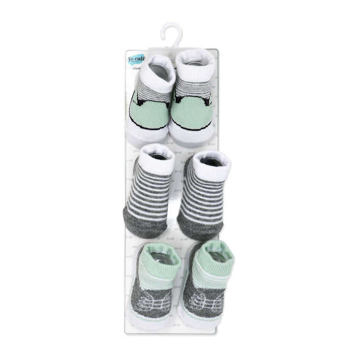 Sage Baby Crew Socks 3 Pairs (0–6 Months)