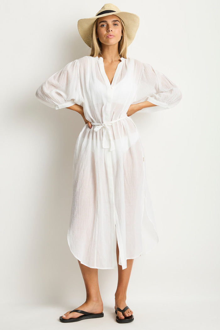 Salt Boho Long Shirt Dress
