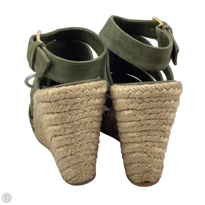 Sandals Heels Wedge By Tory Burch In Green, Size: 5