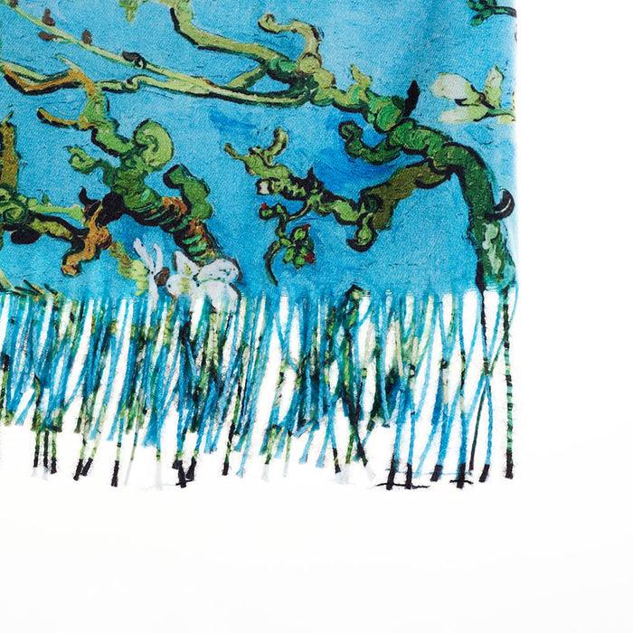 SC-PASH-ART-ALMOND | Van Gogh Almond Blossom Blue Art Pashmina