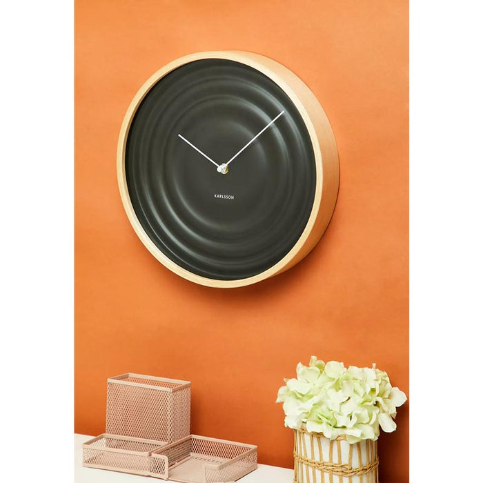 Karlsson Scandi Ribble Clock – Black (31cm) | Koop.co.nz