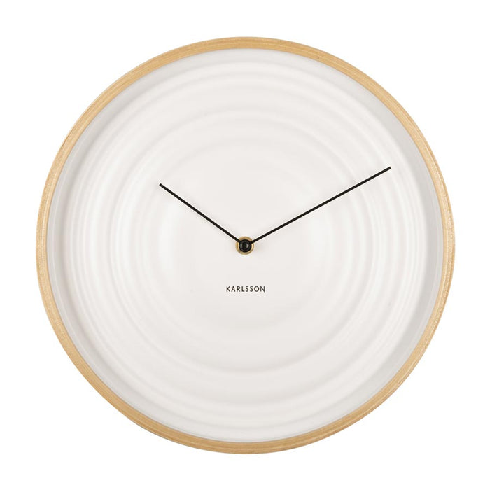 Karlsson Scandi Ribble Clock – White (31cm) | Koop.co.nz