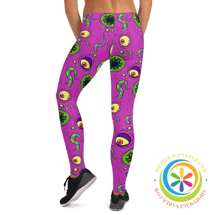 Scary Cute Monster Full Length Leggings-ShopImaginable.com