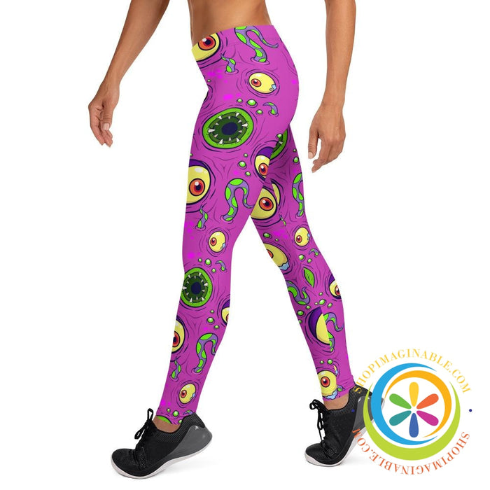 Scary Cute Monster Full Length Leggings-ShopImaginable.com
