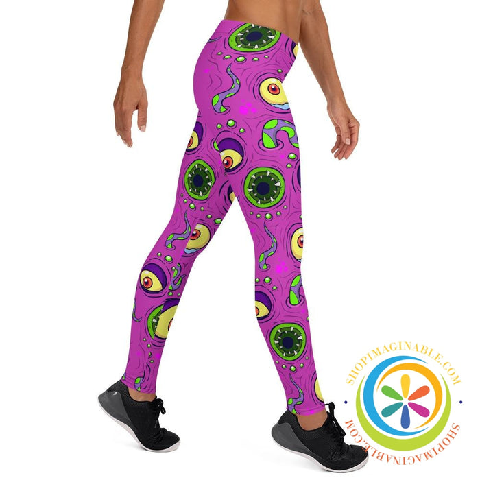 Scary Cute Monster Full Length Leggings-ShopImaginable.com