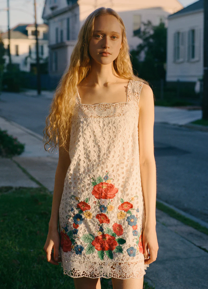 Sea Astrid Embroidered Tank Mini Dress