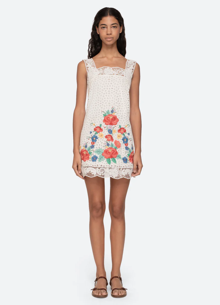 Sea Astrid Embroidered Tank Mini Dress