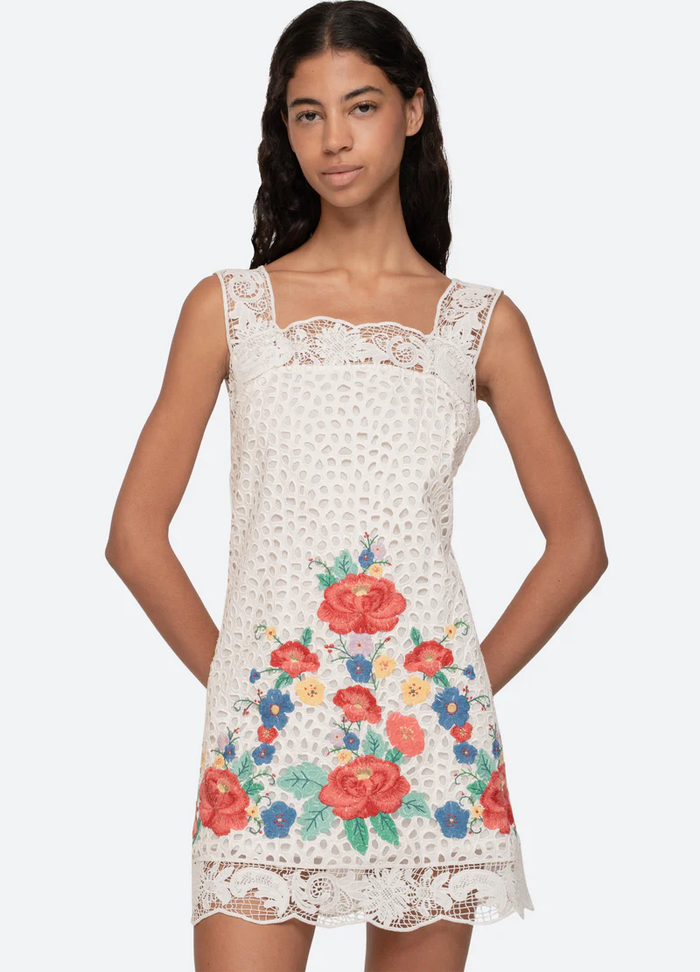 Sea Astrid Embroidered Tank Mini Dress