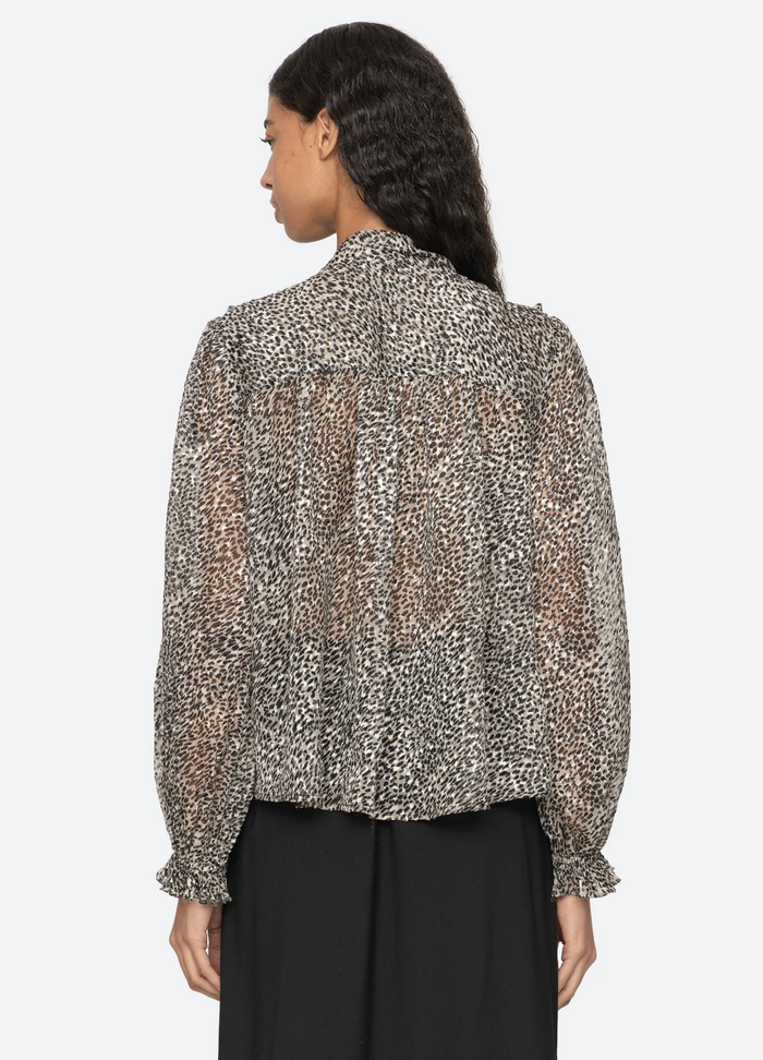 Sea Charlize Print Long Sleeve Top
