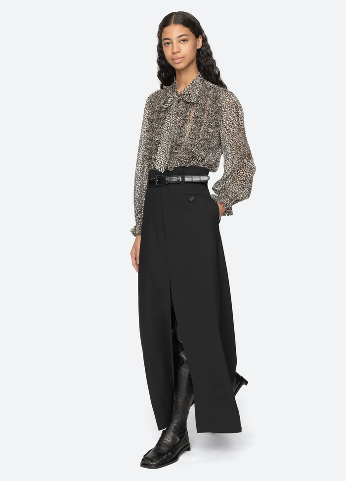 Sea Charlize Print Long Sleeve Top