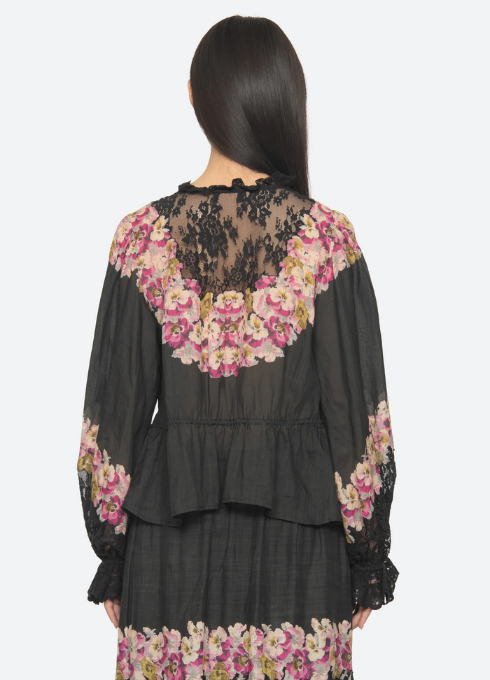 Sea Persephone Print Long Sleeve Top