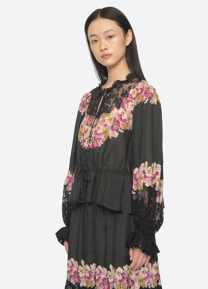 Sea Persephone Print Long Sleeve Top