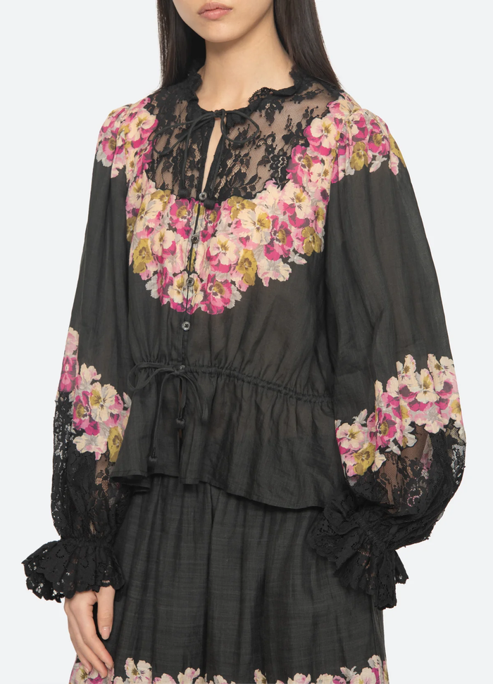 Sea Persephone Print Long Sleeve Top