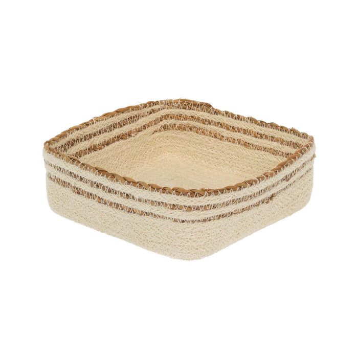 Seagrass Jute Cocktail Napkin Caddy - Cream