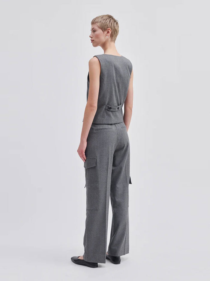Second Female Holsye Cargo Trousers Grey Melange