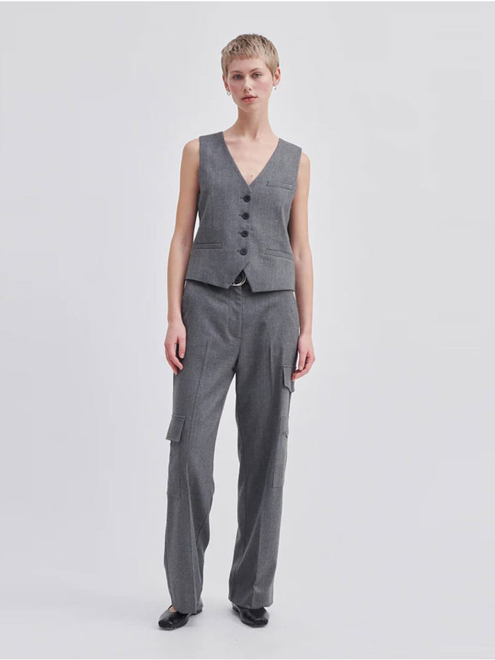 Second Female Holsye Cargo Trousers Grey Melange