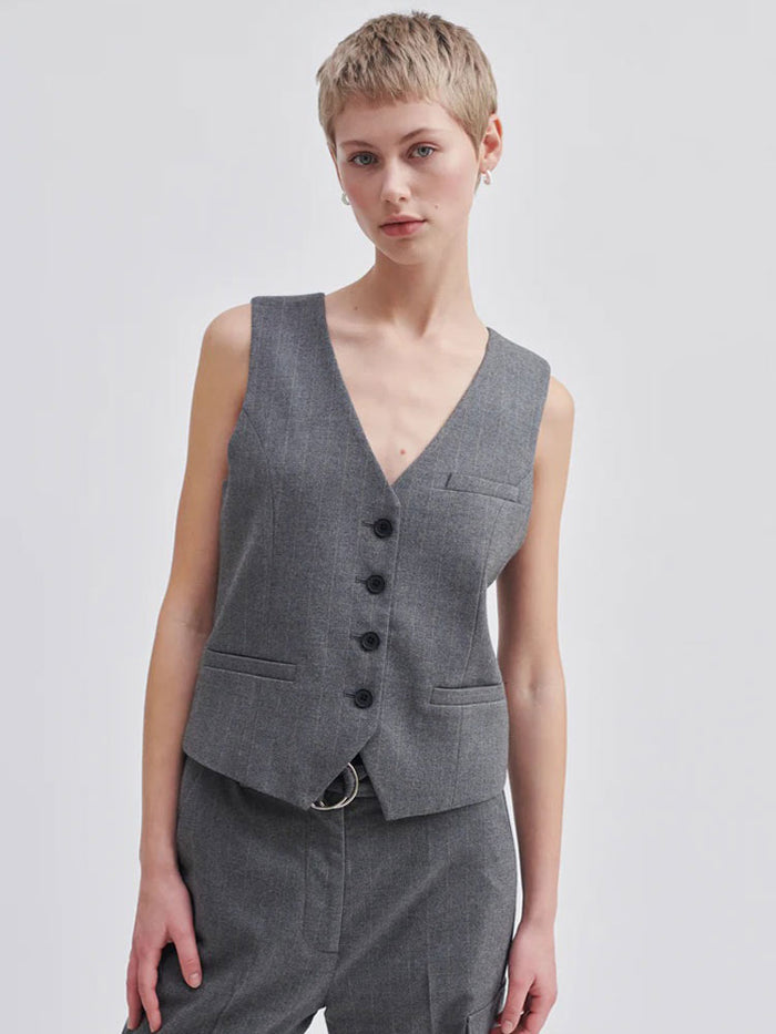 Second Female Holsye Waistcoat Grey Melange