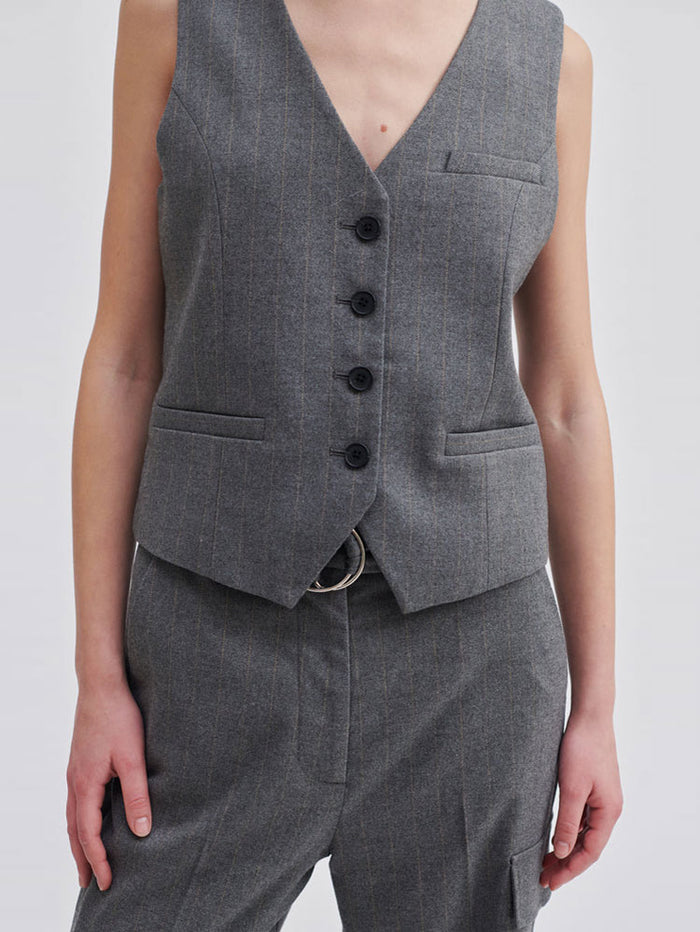 Second Female Holsye Waistcoat Grey Melange
