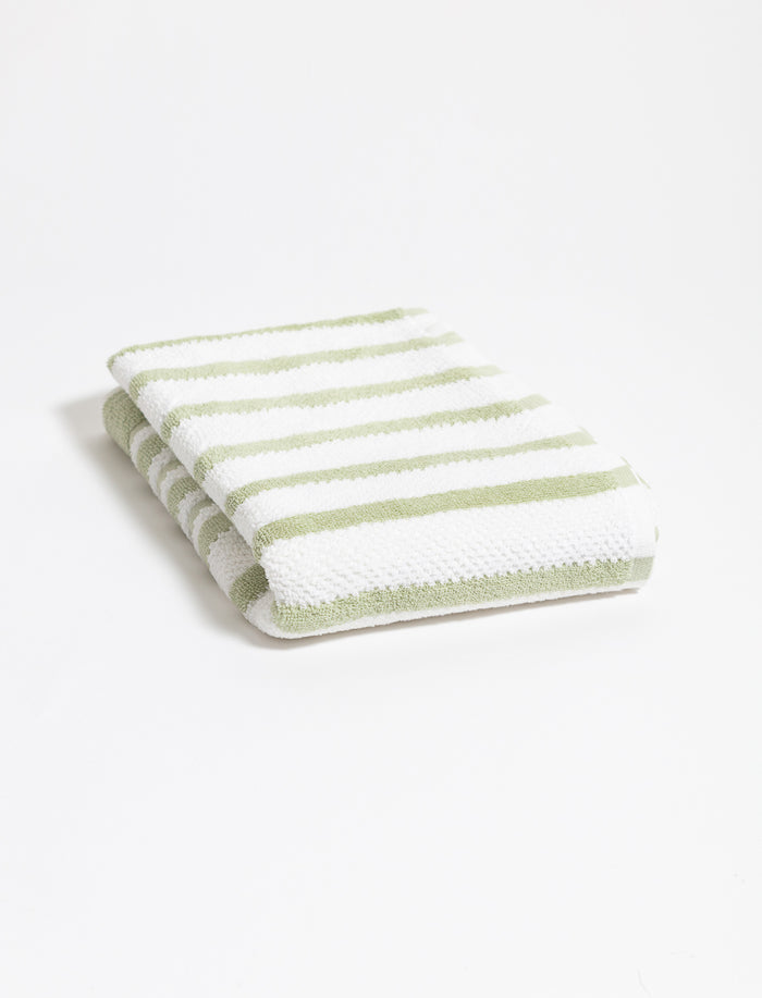 Serviette de bain à rayures texturées