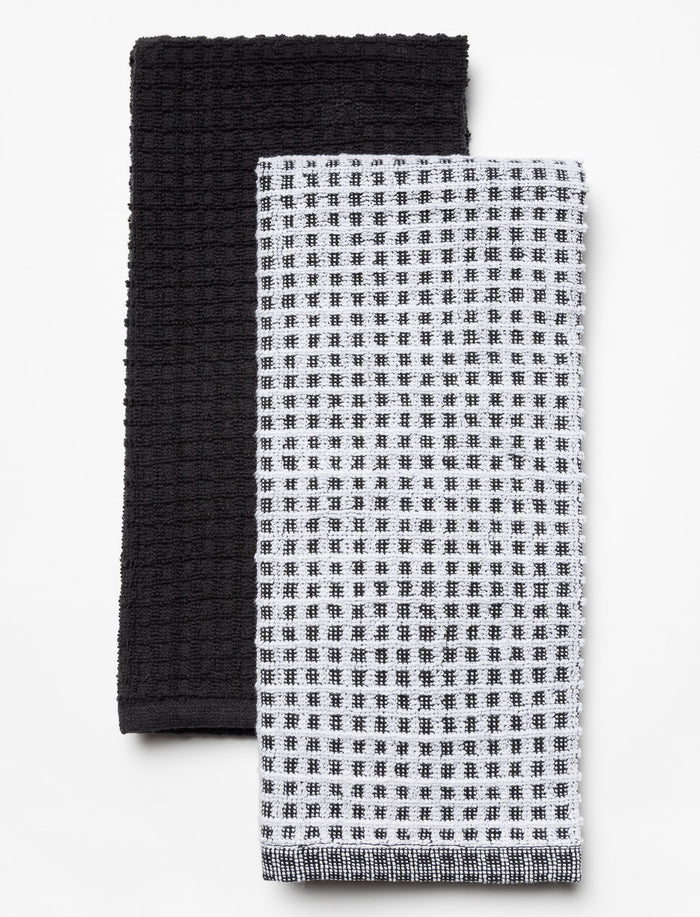 Serviettes à vaisselle en ratine - paquet de 2