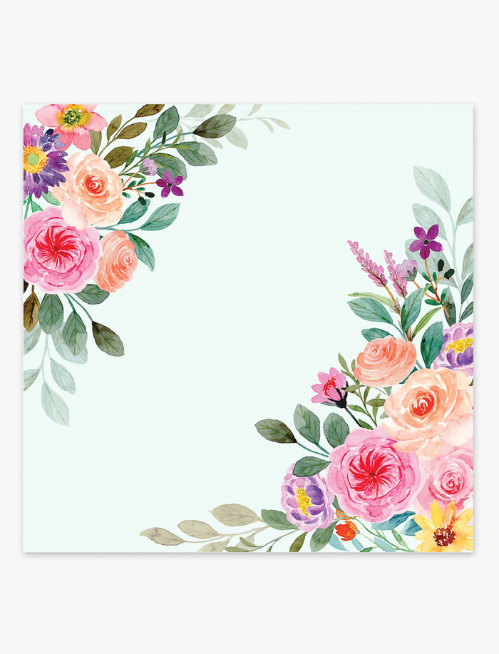 Serviettes de table bouquet de fleurs - paquet de 20