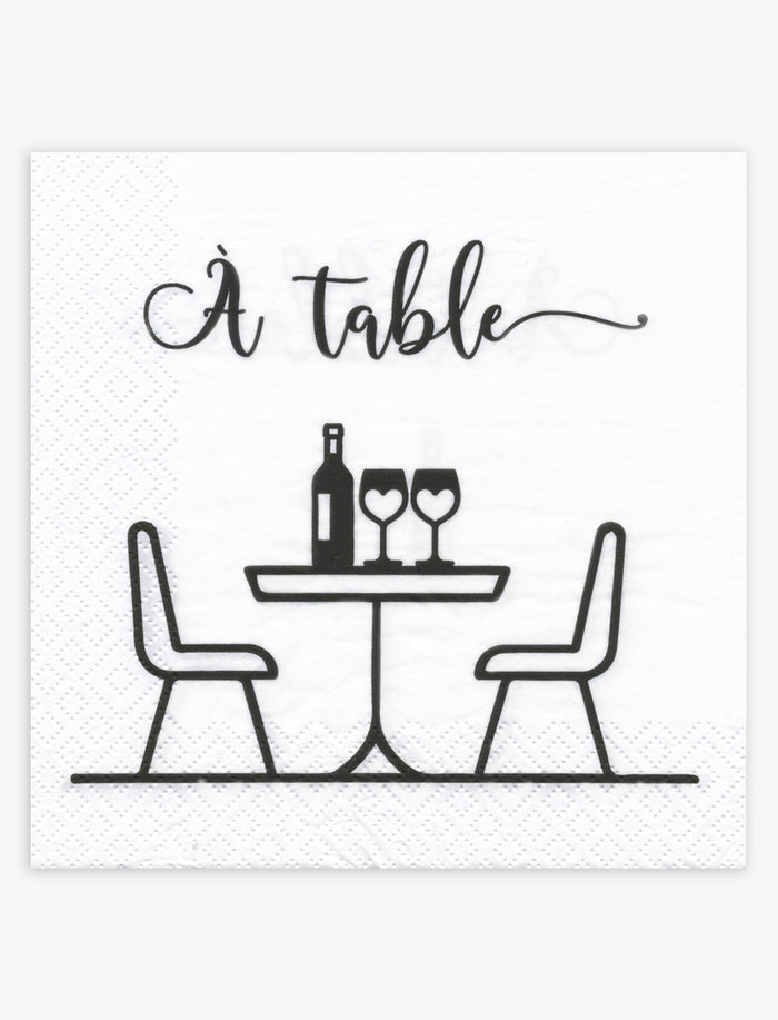Serviettes de table en papier - Paquet de 20