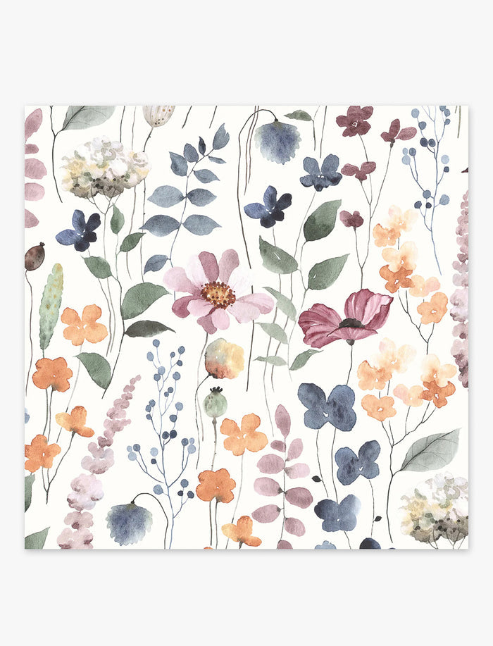 Serviettes de table fleurs aquarelle - paquet de 20