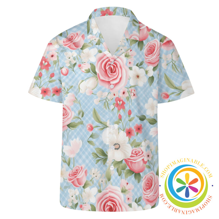 Shabby Chic Floral Hawaiian Casual Shirt