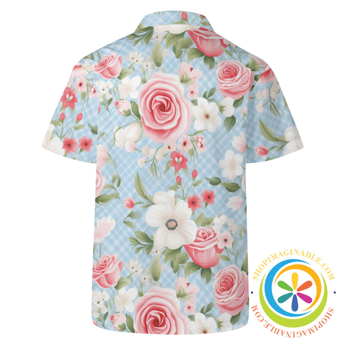 Shabby Chic Floral Hawaiian Casual Shirt