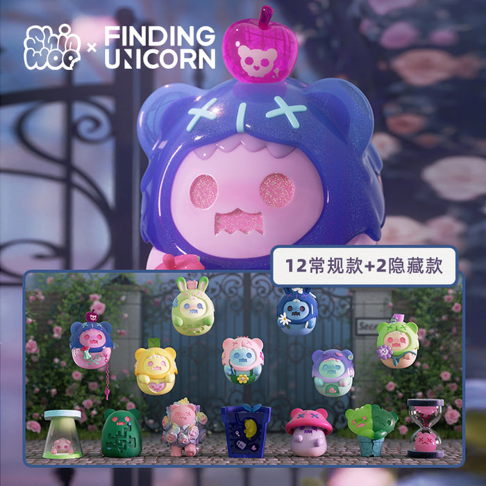 A group of toys from ShinWoo The Secret Bear Garden Blind Box Series.
