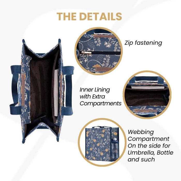 SHOP-AUST | JANE AUSTEN'S BLUE OAK SHOPPER BAG